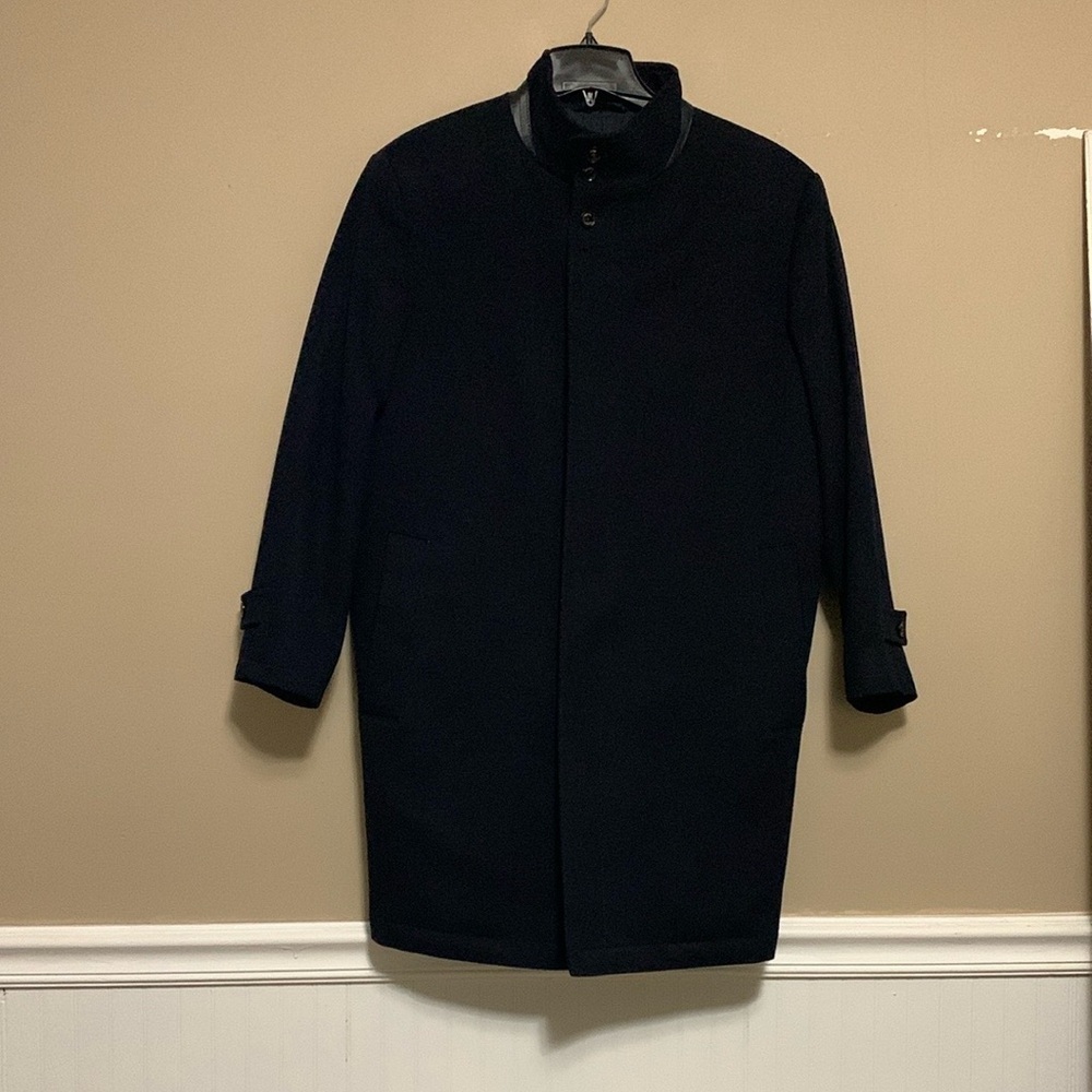 Peter Millar Men’s Loro Piana Storm System 100% Wool Sport Fabric Coat Med Navy